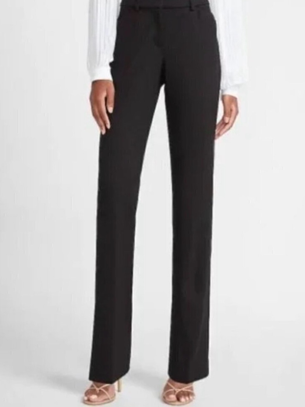 6R Express Design Editor Black Work Pants  Women's Straight-Leg Dress Pants